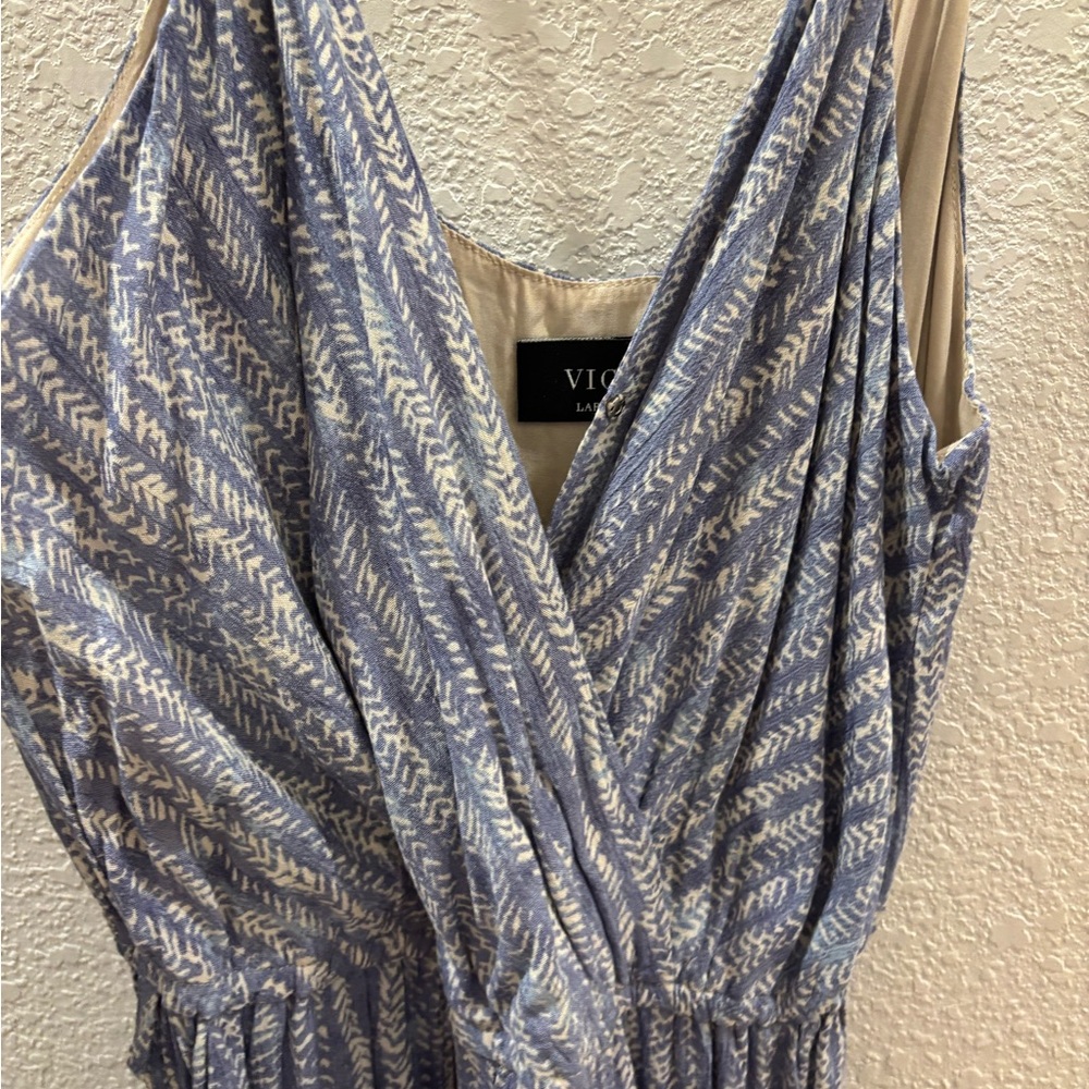 Blue Patterned Women's jumpsuit